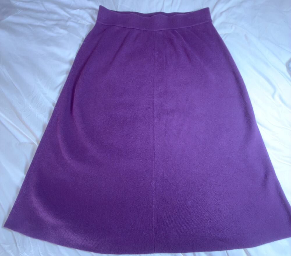 Banana Republic Purple Sweater Knit A-Line Midi Skirt